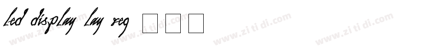 Led Display lay Reg字体转换